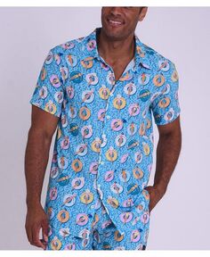 Мужская рубашка с коротким рукавом у бассейна OOSC, мультиколор