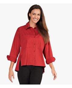 Женская рубашка из хлопкового поплина Stella Carakasi, красный