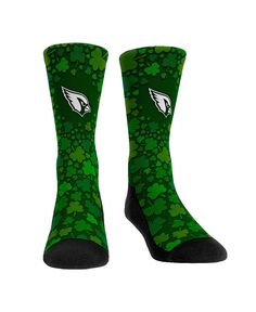 Мужские и женские носки Arizona Cardinals St. Patty&apos;s Day Shamrock Crew Socks Rock &apos;Em, зеленый