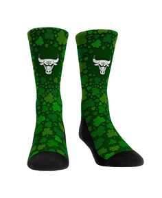 Мужские и женские носки Chicago Bulls St. Patty&apos;s Day Shamrock Crew Socks Rock &apos;Em, зеленый