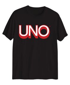 Мужская футболка с рисунком Mattel Uno с коротким рукавом AIRWAVES, черный