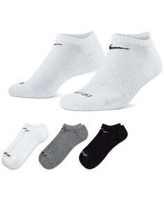Мужские носки-неявки на каждый день с подушками для тренировок, 3 пары Nike, цвет Multicolor