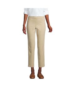 Женская школьная форма, укороченные брюки чинос со средней посадкой Lands&apos; End, тан/бежевый