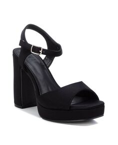 Черные женские босоножки на каблуке XTI, цвет Black