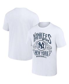 Мужская футболка Darius Rucker Collection by White New York Yankees с эффектом потертости в стиле рок Fanatics, белый