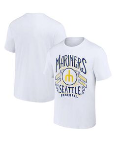 Мужская футболка Darius Rucker Collection белого цвета с эффектом потертости Rock Seattle Mariners Fanatics, белый