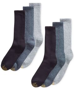 Набор из 6 повседневных мужских носков Харрингтон Gold Toe, синий