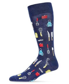 Мужские носки Kitchen Crew из бамбука Novelty Crew Socks MeMoi, синий