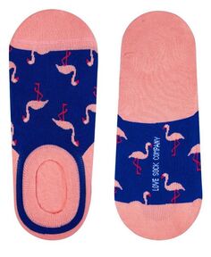 Новинка, мужские носки-непоказы с изображением фламинго Love Sock Company, синий