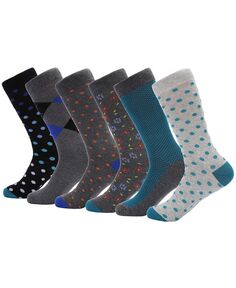 Мужские классические носки с элегантным дизайном, 6 пар Mio Marino, синий