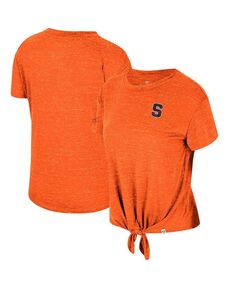 Женская оранжевая рваная футболка Syracuse Orange Finalists с завязкой спереди Colosseum, оранжевый