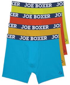 Мужские трусы-боксеры стрейч Fun, комплект из 4 предметов Joe Boxer, мультиколор
