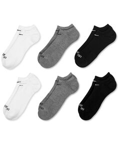 Мужские носки для тренировок с мягкой подкладкой на каждый день и для неявки, 6 пар Nike, мультиколор
