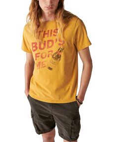 Мужская футболка Bud&apos;s For Me с коротким рукавом Lucky Brand, желтый