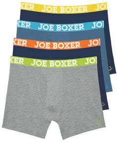 Мужские трусы-боксеры из эластичного хлопка Heather, набор из 4 шт. Joe Boxer, мультиколор