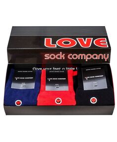Мужские однотонные роскошные классические носки в подарочной упаковке, упаковка из 3 шт. Love Sock Company, мультиколор