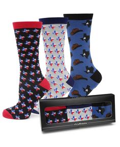 Подарочный набор мужских носков Texas Strong, 3 шт. Cufflinks Inc., синий