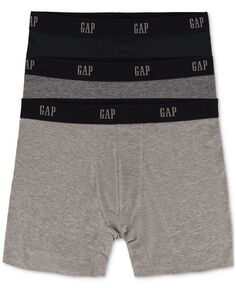 Мужские 3-комп. Contour Pouch 5-дюймовые трусы-боксеры GAP, цвет Light Gray/Dark Gray/Black