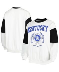 Женский белый свитшот с длинным рукавом Kentucky Wildcats It&apos;s A Vibe Gameday Couture, белый