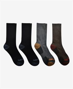 Мужские носки для экипажа, упаковка из 4 шт. Timberland, мультиколор