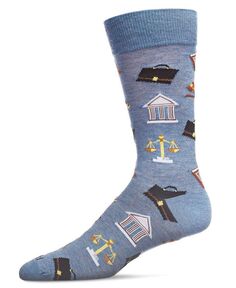 Мужские носки «Закон и порядок» из бамбукового волокна с вереском MeMoi, синий