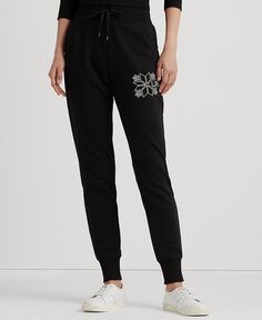 Женские брюки-джоггеры из френч терри Lauren Ralph Lauren, черный