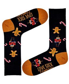 Мужские носки унисекс «Рождественский Щелкунчик», 1 шт. Love Sock Company, черный