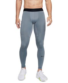 Мужские профессиональные теплые тайтсы для фитнеса приталенного кроя Dri-FIT Nike, серый
