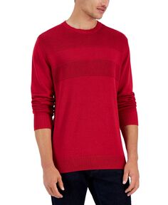 Мужской хлопковый свитер с фактурной текстурой Club Room, красный