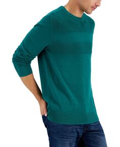 Мужской хлопковый свитер с фактурной текстурой Club Room, зеленый