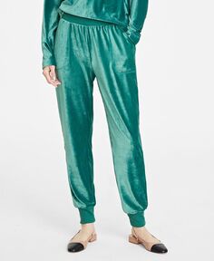 Женские велюровые брюки-джоггеры в рубчик On 34th, зеленый