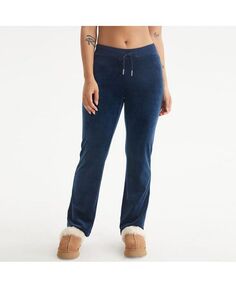 Женские велюровые спортивные брюки Og с большими блестками Juicy Couture, синий