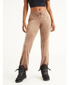 Женские велюровые спортивные брюки Og с большими блестками Juicy Couture, серебро