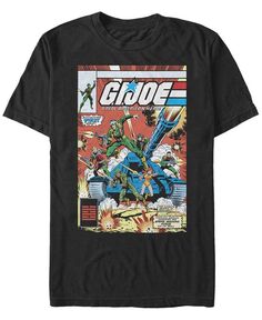 Мужская футболка с коротким рукавом и классическим плакатом в стиле комиксов GI Joe Fifth Sun, черный
