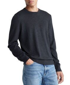 Мужской свитер из очень тонкой шерсти мериноса Calvin Klein, цвет Gunmetal Heather