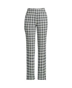 Женские спортивные трикотажные брюки для миниатюрных размеров с эластичной резинкой на талии и высокой посадкой Lands&apos; End, серый