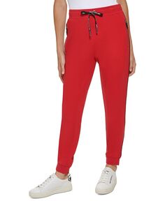 Женские спортивные брюки с логотипом и завязками на шнурке KARL LAGERFELD PARIS, красный