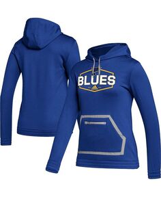 Женский синий пуловер с капюшоном St. Louis Blues Team adidas, синий