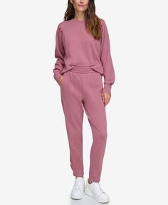Женские джоггеры с высокой талией и брюки со складками до щиколотки Marc New York, розовый