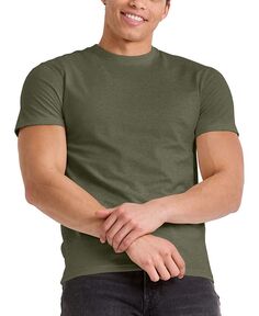 Мужская футболка Originals Tri-Blend с короткими рукавами Hanes, цвет Military Green Tri-blend