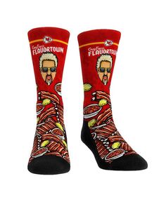 Мужские и женские носки Kansas City Chiefs NFL x Guy Fieri&apos;s Flavortown Crew Socks Rock &apos;Em, мультиколор