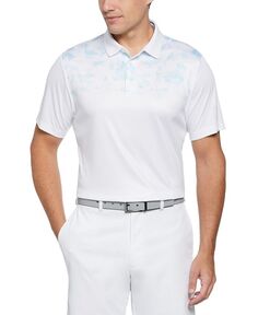 Мужская рубашка-поло для гольфа с коротким рукавом спортивного кроя с геопринтом PGA TOUR, белый