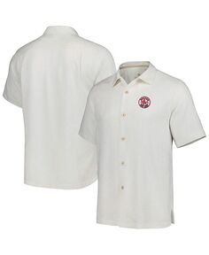 Мужская белая рубашка на пуговицах Boston Red Sox Sport Tropic Isles Camp Tommy Bahama, белый