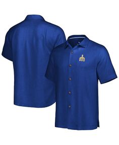 Мужская рубашка на пуговицах Royal Seattle Mariners Sport Tropic Isles Camp Tommy Bahama, синий