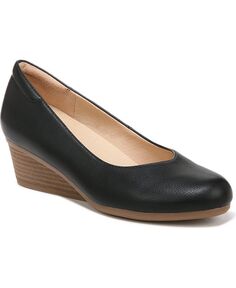 Женские туфли на танкетке Be Ready Dr. Scholl&apos;s, цвет Black Faux Leather