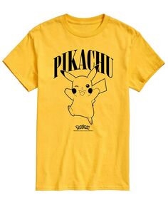 Мужская футболка с рисунком Покемон Пикачу AIRWAVES, желтый