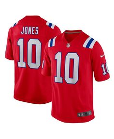 Мужская красная майка Mac Jones New England Patriots для альтернативной игры Nike, красный
