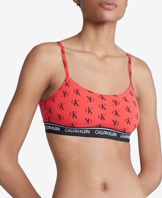 Женский бюстгальтер на легкой подкладке с логотипом Archive QF7534 Calvin Klein, красный