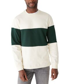 Мужской свободный свитер с круглым вырезом и длинными рукавами в полоску в стиле регби Frank And Oak, зеленый