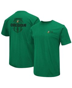 Мужская зеленая футболка Oregon Ducks OHT в военном стиле с признательностью Colosseum, зеленый